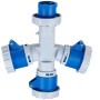 Ecova 20564 Adattatore Industriale Spina Cee 16A tre Prese 2P+T IP67