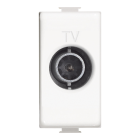 Presa Coassiale Passante Bticino Matix Am5202P14 14Db per impianti di antenna Ø 9,5 mm connettore maschio 1 modulo
