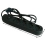 Ecova 30097X Multipresa 4 Uscite Universali 10/16A con Interruttore Cavo 1,5M Nero