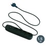 Ecova 30097X Multipresa 4 Uscite Universali 10/16A con Interruttore Cavo 1,5M Nero