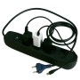 Ecova 30097X Multipresa 4 Uscite Universali 10/16A con Interruttore Cavo 1,5M Nero