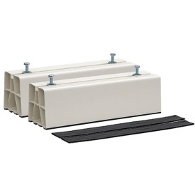 Coppia Base Pavimento per Condizionatori Climatizzatori Bianco con Antiscivolo