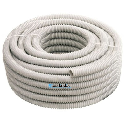 Tubo Guaina Flessibile Cavi Grigia PVC Autoestinguente Spiralata Metri 30