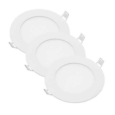 Pannello LED Incasso 110 Cm 6Watt Slim Tondo Alimentatore Incluso 2700K Pezzi 3