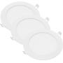 Pannello LED Incasso 155Cm 12Watt Slim Tondo Alimentatore Incluso 2700K Pezzi 3 
