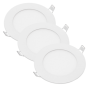 Pannello LED Incasso 110 Cm 6Watt Slim Tondo Alimentatore Incluso 4500K Pezzi 3