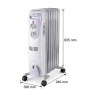 Zephir ZRA1516 Radiatore A Olio  1500W 7 Elementi E Termostato