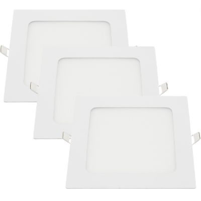 Pannello LED Incasso 20.5Cm 18W Slim Quadro Alimentatore Incluso 4500K Pezzi 3