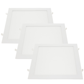 Pannello LED Incasso 28.2Cm 24W Slim Quadro Alimentatore Incluso 4500K Pezzi 3