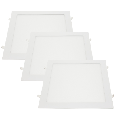 Pannello LED Incasso 28.2Cm 24W Slim Quadro Alimentatore Incluso 4500K Pezzi 3