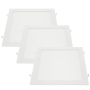 Pannello LED Incasso 28.2Cm 24W Slim Quadro Alimentatore Incluso 4500K Pezzi 3