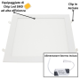 Pannello LED Incasso 28.2Cm 24W Slim Quadro Alimentatore Incluso 4500K Pezzi 3