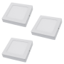 Plafoniera LED Soffitto 18Watt Slim Quadra Alimentatore Incluso 4500K Pezzi 3