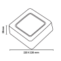 Plafoniera LED Soffitto 18Watt Slim Quadra Alimentatore Incluso 4500K Pezzi 3