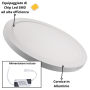 Plafoniera LED Incasso 30 Watt CCT Slim Tonda Alimentatore Incluso Pezzi 3
