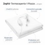 Zephir Termocoperta Elettrica in Poliestere per Riscaldamento Letto Domestico 