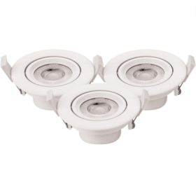 Faretto LED Incasso Orientabile Tondo Soffitto 5W Driver Incluso 4500K Pezzi 3