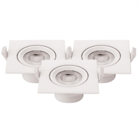 Faretto LED Incasso Orientabile Quadro Soffitto 5W Driver Incluso 4500K Pezzi 3