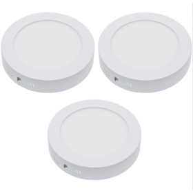 Plafoniera LED Soffitto 12Watt Slim Tonda Alimentatore Incluso 6000K Pezzi 3