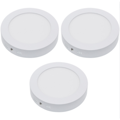 Plafoniera LED Soffitto 12Watt Slim Tonda Alimentatore Incluso 6000K Pezzi 3
