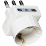 BTicino S3611DE Adattatore TRIS 1 Schuko 2 prese bipasso 10/16A bianco 250V