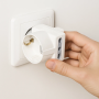 BTicino S3611DE Adattatore TRIS 1 Schuko 2 prese bipasso 10/16A bianco 250V