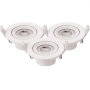 Faretto LED Incasso Orientabile Tondo Soffitto 7W Driver Incluso 6000K Pezzi 3