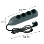 BTicino Multipresa Poker 3680G Antracite  4 Prese 2P+T 16A Cavo e spina 16A antracite