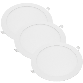 Pannello LED Incasso 205Cm 18Watt Slim Tondo Alimentatore Incluso 2700K Pezzi 3