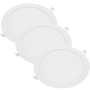 Pannello LED Incasso 205Cm 18Watt Slim Tondo Alimentatore Incluso 6000K Pezzi 3