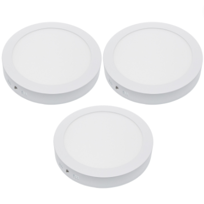 Plafoniera LED Soffitto 24Watt Slim Tonda Alimentatore Incluso 4500K Pezzi 3