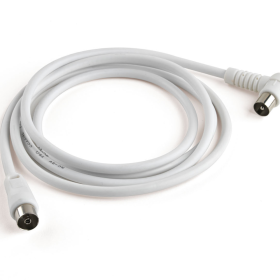 Cavo Antenna TV Ecova Spina Presa 90° con Adattatore Spina Spina 9,5Mm Lung. 1,5Mt