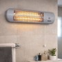Zephir HZQ1200W Stufa al Quarzo da Parete 1200 W IP24 con Tirante 