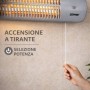 Zephir HZQ1200W Stufa al Quarzo da Parete 1200 W IP24 con Tirante 