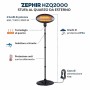 Zephir HZQ2000 Stufa Esterna Al Quarzo 2000W Tre Potenze