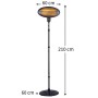 Zephir HZQ2000 Stufa Esterna Al Quarzo 2000W Tre Potenze