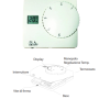 Bravo Termostato Manuale Intuitivo con Dispay Colore Bianco Facile Installazione