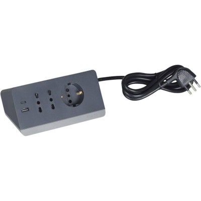 BTicino Multipresa da Scrivania Prese Bipasso Presa Tedesca e USB A+C