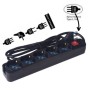 Multipresa  5 Posti SCHUKO Con Interrutore Spina 16A Colore Nero