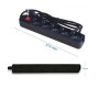 Multipresa  5 Posti SCHUKO Con Interrutore Spina 16A Colore Nero