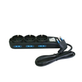 Multipresa 9 posti con 3 Uscite  Polivalenti e 6 BIPASSO 10/16A Lunghezza 1.5MT