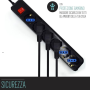 Multipresa  6 Posti SCHUKO Con Interrutore Spina 16A Colore Nero