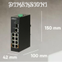 Dahua PFS3110-8ET-96 Switch Desktop 10 Porte PoE BT 90W
