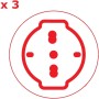  Ecova 30198 Adattatore Triplo3 Prese Universali Bipasso Spina 16A Salvaspazio Bianco