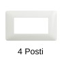 Bticino Matix Placca 4 Posti Tecnopolimero Bianco AM4804BBN Pezzi 4