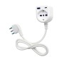 Ecova 30262 Prolunga 1 Presa P40 Schuko 16A con USB-A 18W e USB-C 20W PD