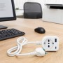 Ecova 30262 Prolunga 1 Presa P40 Schuko 16A con USB-A 18W e USB-C 20W PD