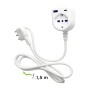 Ecova 30262 Prolunga 1 Presa P40 Schuko 16A con USB-A 18W e USB-C 20W PD