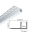 Profilo Alluminio Per Striscia Led 2 Metri Argento