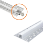 Profilo Alluminio Per Striscia Led Optonica 2 Metri Grigio